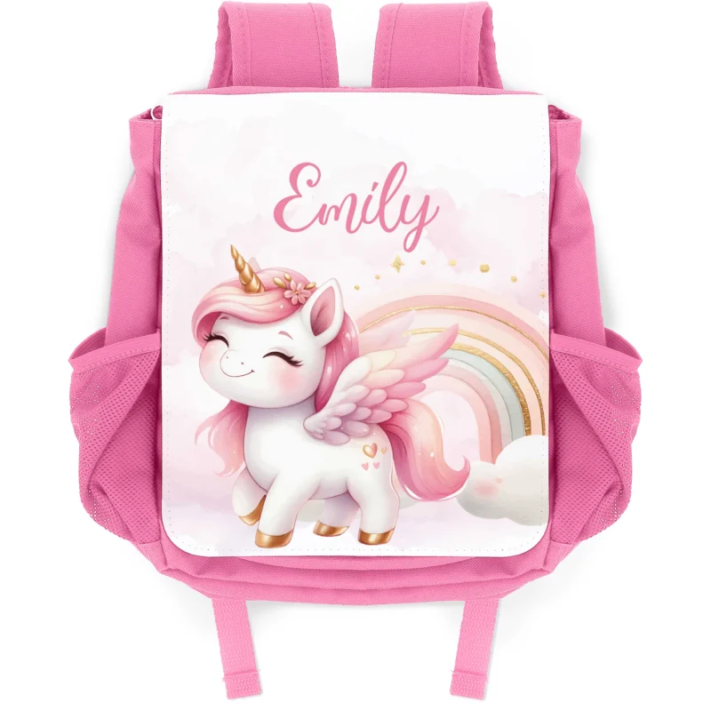 Bedruckter Rucksack für Kinder - Pegasus mit Name GRAVURZEILE