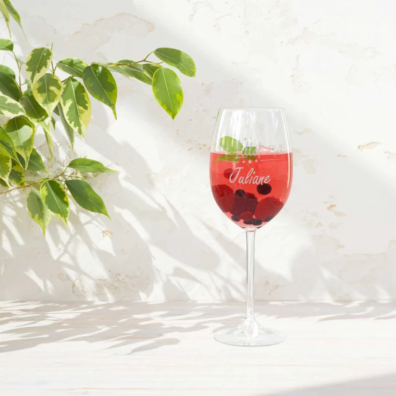 Leonardo Weinglas mit Gravur - "It's Lillet Time V2" mit Wunschname GRAVURZEILE