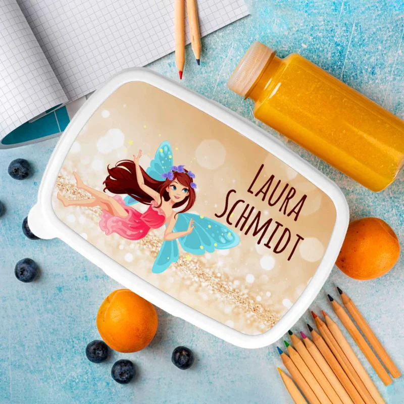 Bedruckte Lunchbox für Kinder - Zauberfee GRAVURZEILE