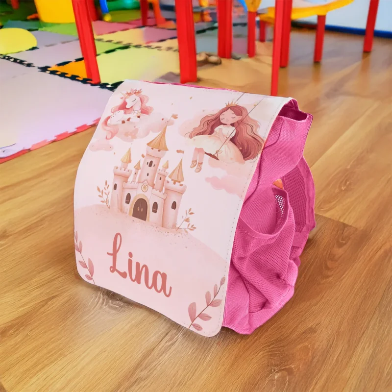 Bedruckter Rucksack für Kinder - Prinzessin mit Name GRAVURZEILE