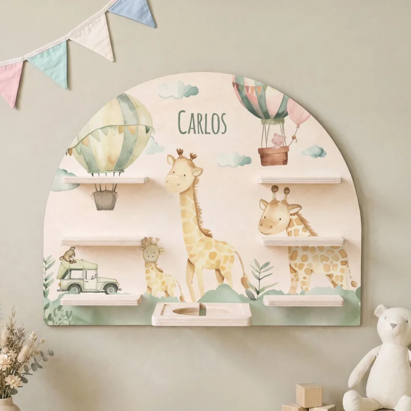 Toniebox Regal für Kinderzimmer - Giraffe - Personalisiert mit Namen