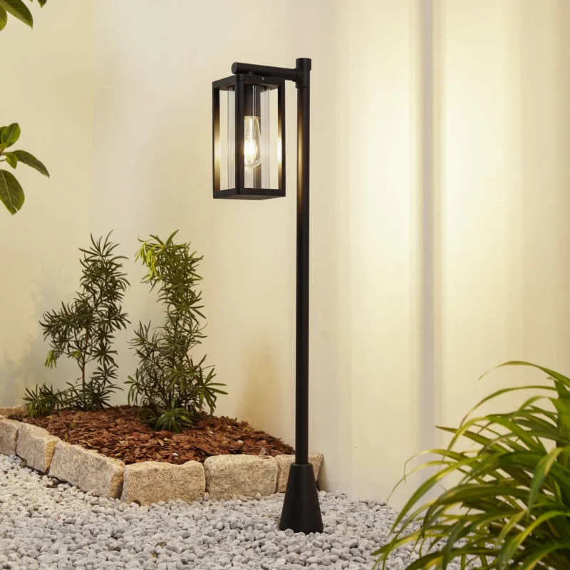 Lucande Wegeleuchte Siveta 100 cm schwarz E27 IP65 für Außenbereich - 4251911777499