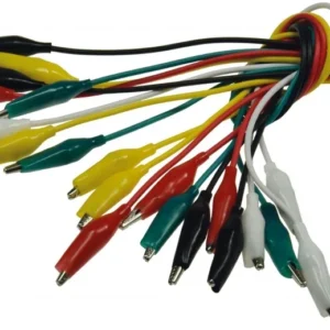 Prüfkabel-Set mit Kroko-Klemmen je 45cm, verschiede Farben, 10-teilig