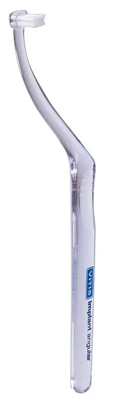 VITIS® implant Angular Zahnbürste mit schmalem, gebogenem Kopf.