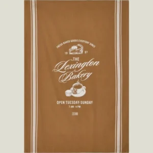LEXINGTON Küchenhandtuch aus Bio-Baumwolle mit Bäckerei-Print, fudge/weiß