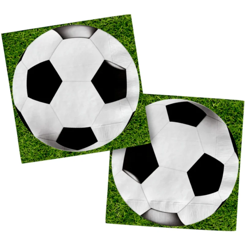 Fußball-Servietten, 33 cm, 20 Stück