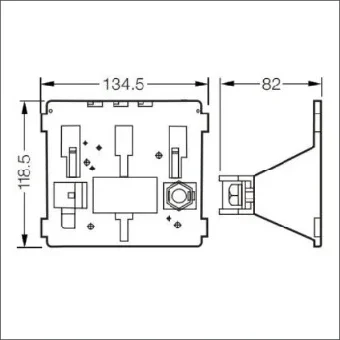 CEAG GHG6101953R0102 Montageplatte fuer Schaltschrank/Gehause 118.5 mm