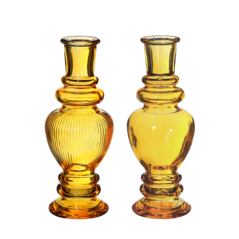 Vase Venice Ochre H: 15,5 x Ø5,7 cm (12 Pcs)