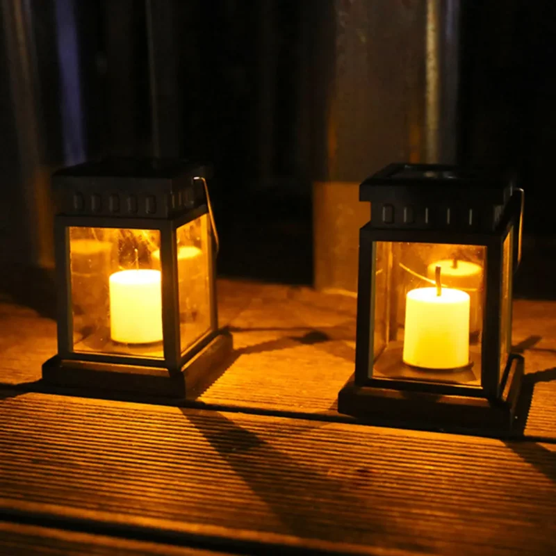 Solarbetriebene LED-Teelichtlaterne – Wetterfeste Außenlampe für Garten und Terrasse | Karnz