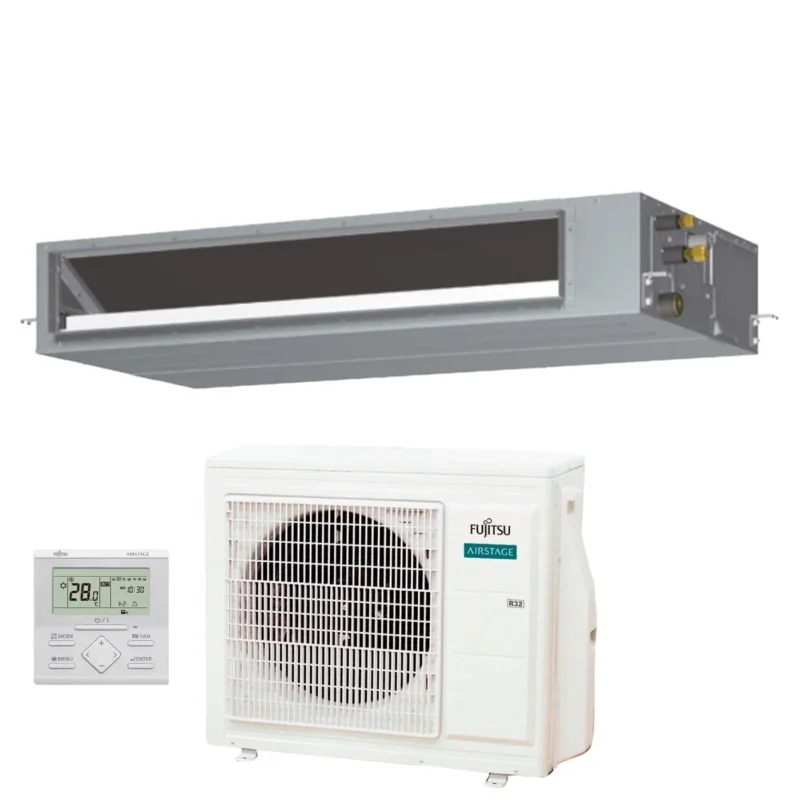 fujitsu climatizzatore condizionatore fujitsu canalizzato canalizzabile eco serie km 24000 btu r 32 arxg24kmla a comando escluso