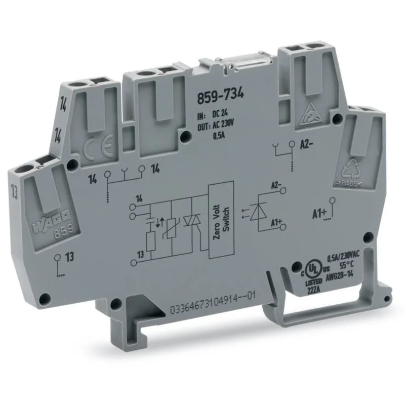 WAGO - Optokoppler Optokopplermodul 859-734 lichtgrau