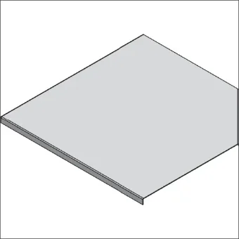 STAGO CSU300640124 Deksel Bogen/Eckstueck Kabeltragsystem 400 mm