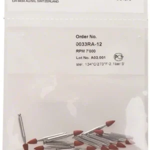 Alphaflex Polierer braun Spitze klein RA im Beutel mit Produktdetails.