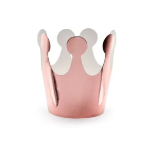 Couronnes en carton de princesse pour enfant rose gold métallisées