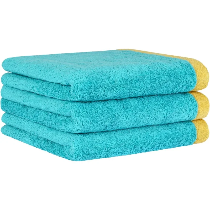 Cawö Handtücher Lifestyle Splash Doubleface 7071-15 türkis/apricot