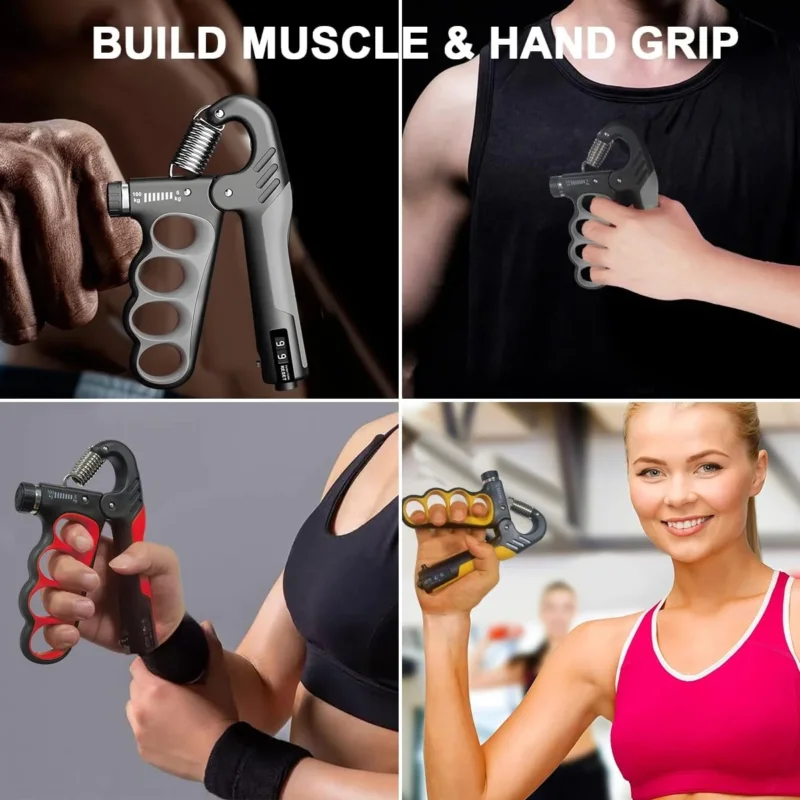 Verstellbarer Handtrainer | 5–100 kg Widerstand | Wiederholungszähler | Rutschfeste Griffe