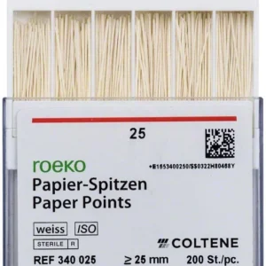 ROEKO Papierspitzen Gr. 025 in Verpackung mit 200 Stück.