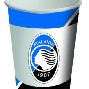 8 bielych a modrých kartónových pohárov Atalanta™, 266 ml