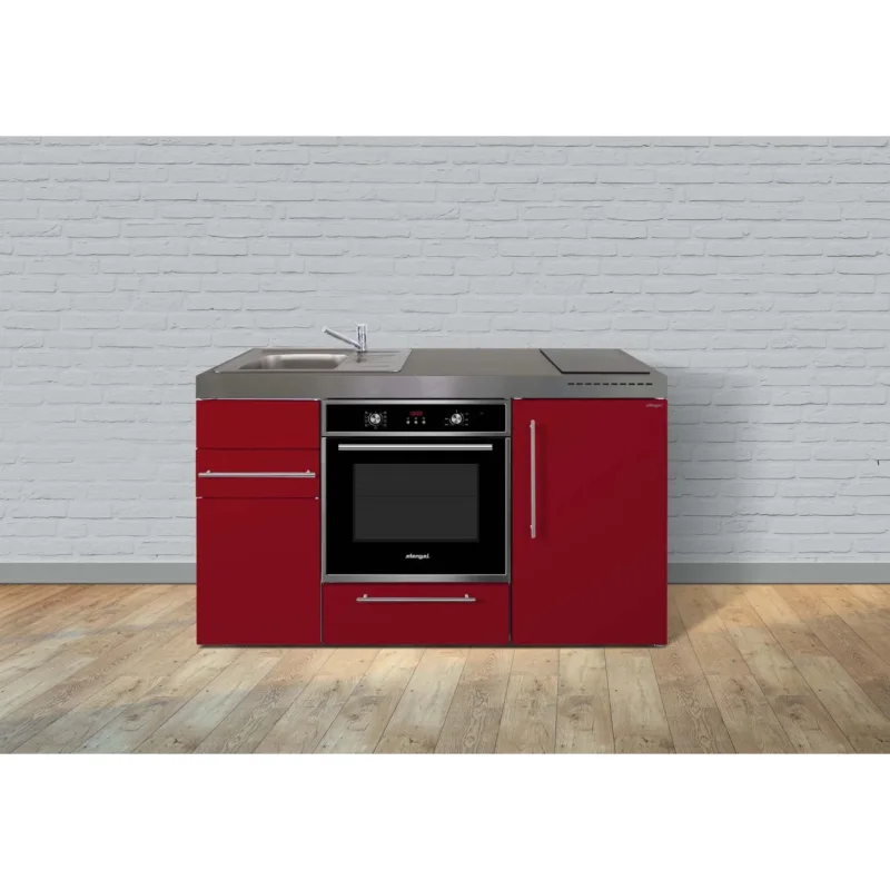 Stengel - Mini-Küche Miniküche Premiumline MPBBR150KSGKFreBliS Bordeauxrot