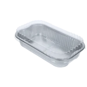 PET lid for aluminium container 1000ml rectangle (500 pcs)