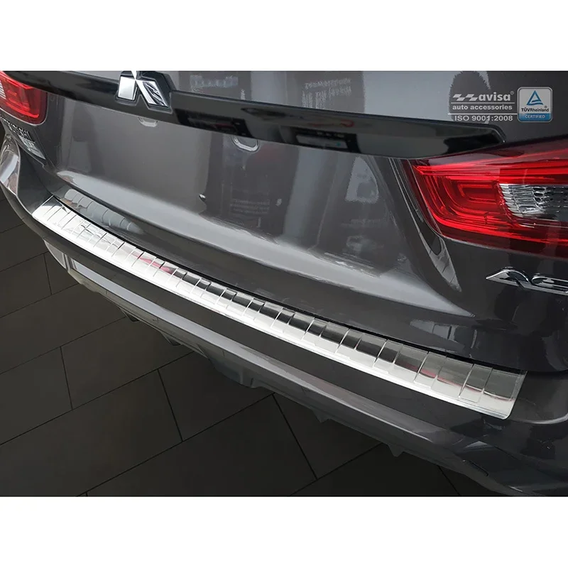 Avisa, Edelstahl Heckstoßstangenschutz passend für Mitsubishi ASX 2017-2019 Ribs, Silber