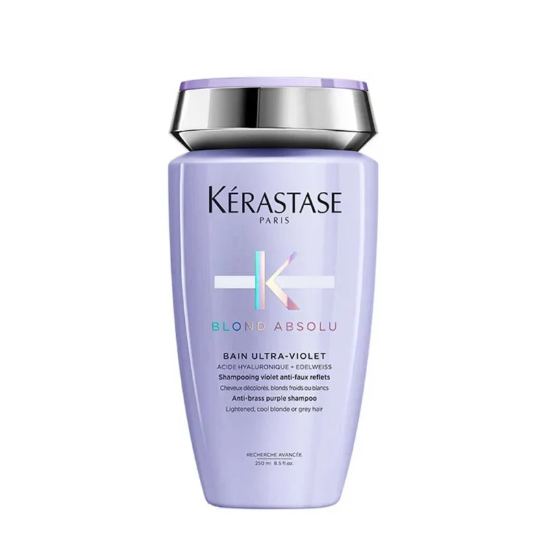 Kerastase Blond Absolu Bain Ultra Violet 250ml - shampoo antigiallo per capelli biondi, grigi, bianchi e platino [all]