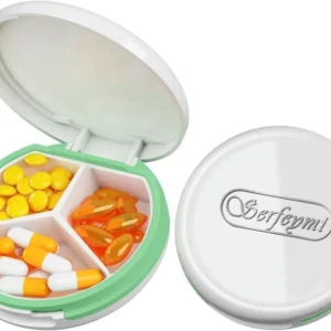 Tablettenbox mit 3 Fächern, wasserdicht, für Medikamente & Vitamine
