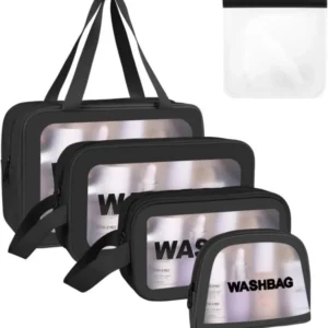 Transparente Reise Kulturbeutel 4PC Organizer Kit