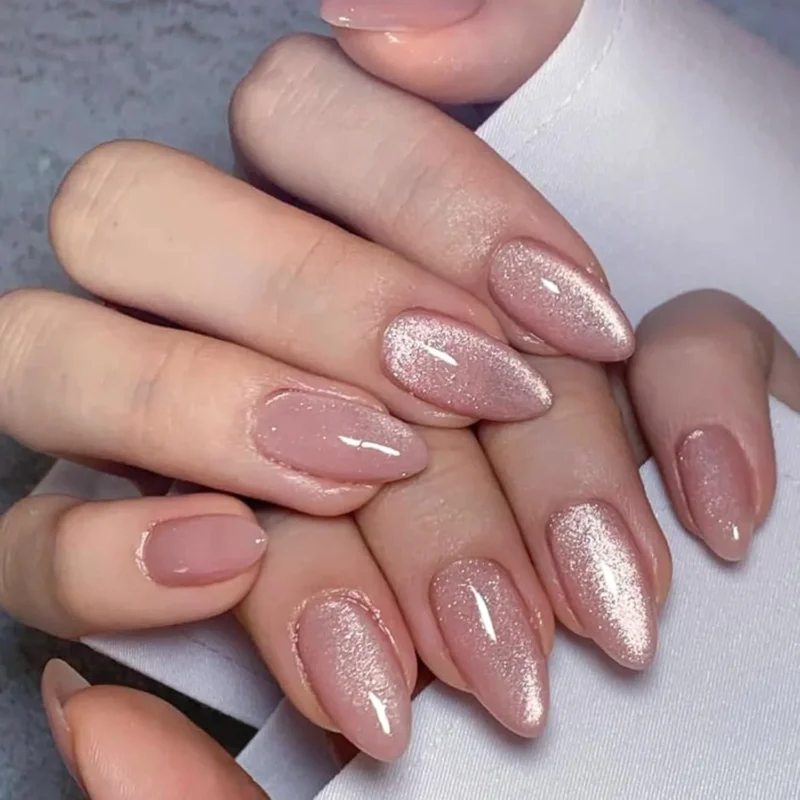 24er Set Ballerina Glitzer Kunstnägel Press on Nails