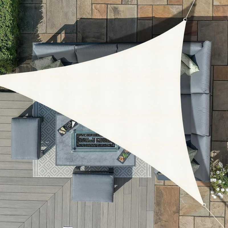 Wasserdichtes Sonnensegel Creme 4x4m UV-Schutz 95% für Garten