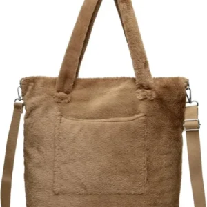 Fleece Handtasche Damen Plüschig Kunstfell Umhängetasche
