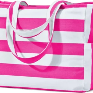 Strandtasche XXL wasserabweisend mit Streifenmuster und viel Stauraum