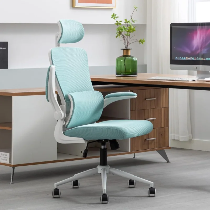 Ergonomischer Bürostuhl mit Kopfstütze und Lordosenstütze