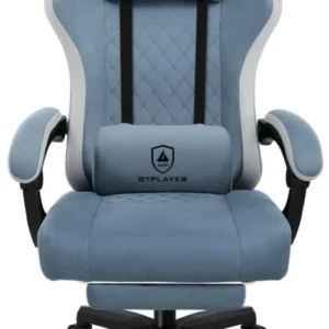 Ergonomischer Gaming Stuhl Stoff Fußstütze 150kg Belastbarkeit