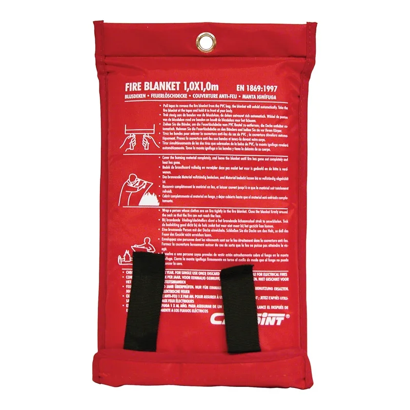 Carpoint, Feuerlöschdecke 1x1m, Textil, Rot