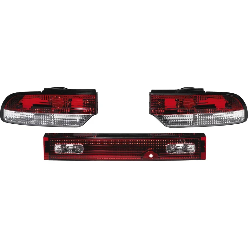 AutoStyle, Satz Heckleuchten passend für Nissan Silvia S13 (180SX) - Rot/Klar (3-teilig), Klar, Rot