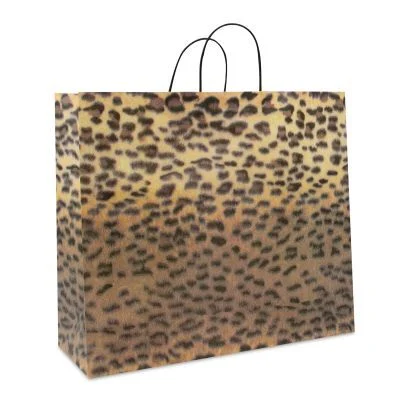Papiertragetaschen mit gedrehte Griffe 45+16x39 cm Panther (100 Stück) [FP-DPT039]