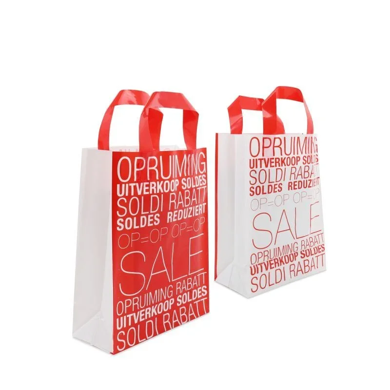 Kunststoff-Blockbodentaschen - Sale 22+10x30 cm Rot (250 Stück) [FP-DQL008]