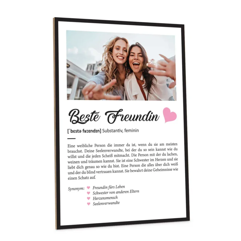Holzschild Kunstdruck Personalisiert mit Namen & Bild