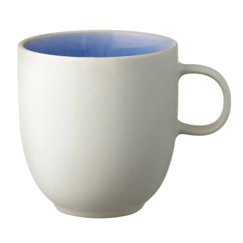 Studio Round - Becher Nord 33 cl Mattweiß/Glänzender Fluss