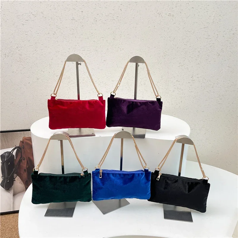 WoElegant Samt Clutch Tasche Karnz
