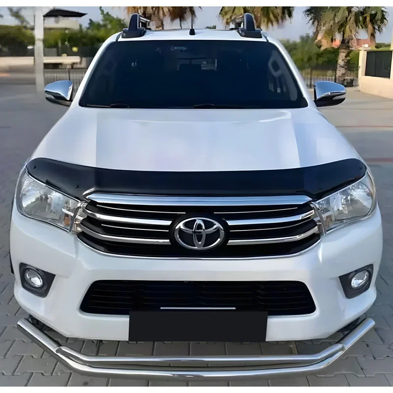 OneWay, Motorhaubenabweiser, Glänzend Schwarz, Passt für Toyota Hilux 8. generation (2015-2020)