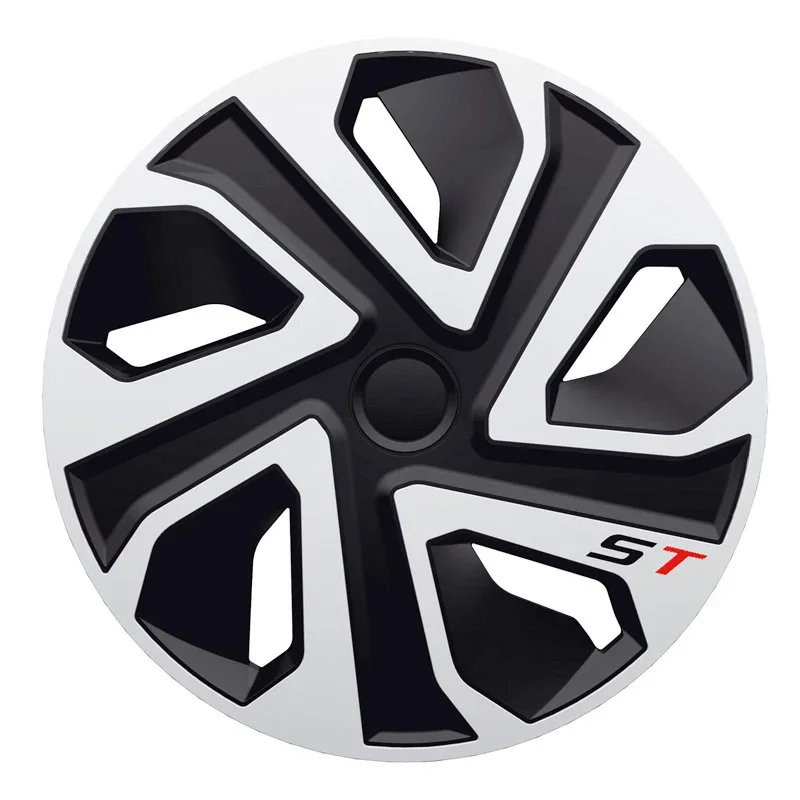 J-Tec, Satz Radzierblenden ST 14-Zoll Silber/Schwarz, ABS, Silber, Schwarz