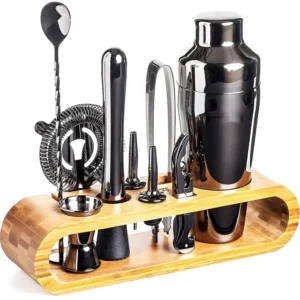Cocktail-Shaker-Set aus Edelstahl – 10-teiliges Premium-Barkeeper-Set | Ideal für Mischgetränke und Partys | Karnz