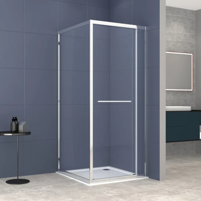 Eckdusche m. Drehschiebetür chrom Easy-Clean | 3 Größen