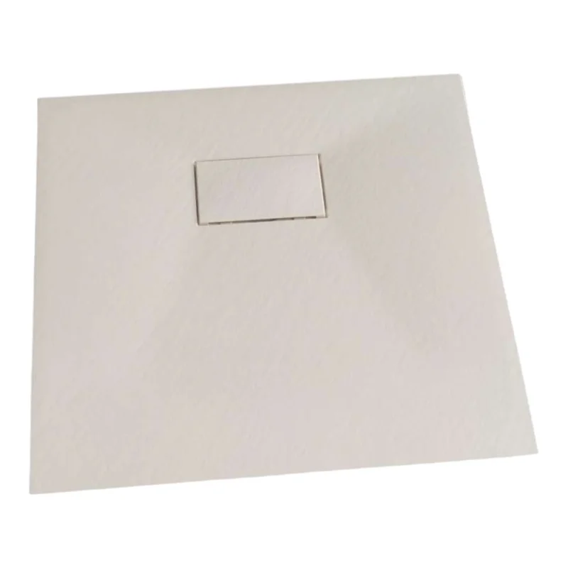 SMC Duschwanne 80x80 cm | Weiß Steinoptik
