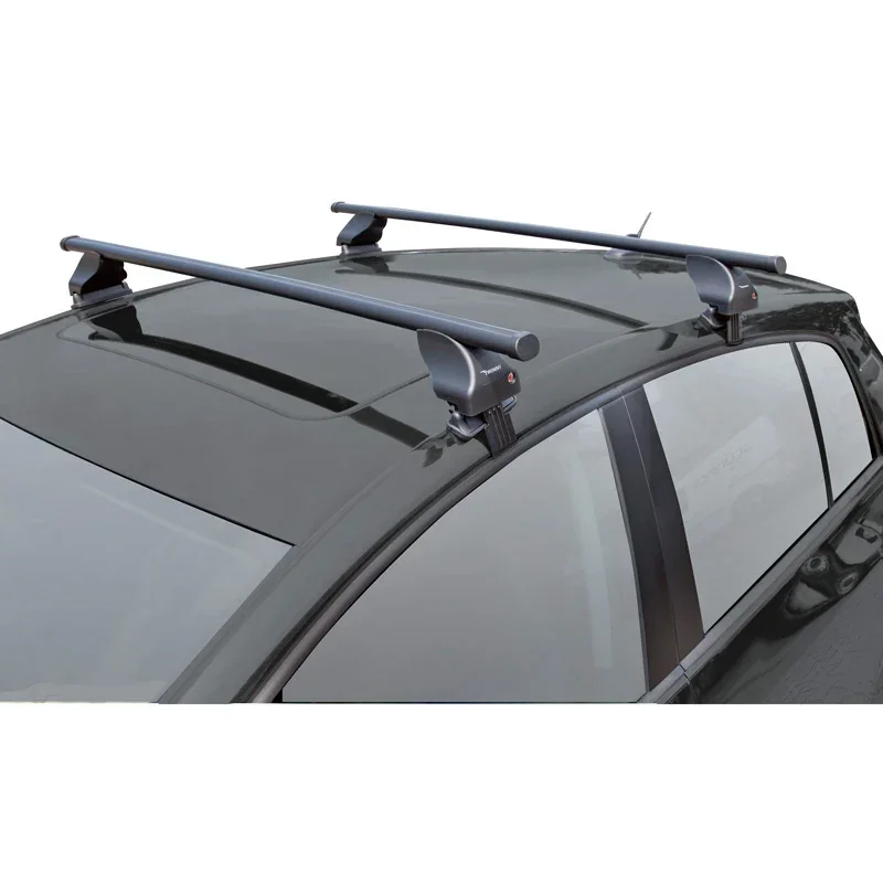 Twinny Load, Dachträgersatz Stahl S40 passend für Alfa Romeo/Renault diverse Modellen (für Fahrzeuge ohne Dachreling), Schwarz