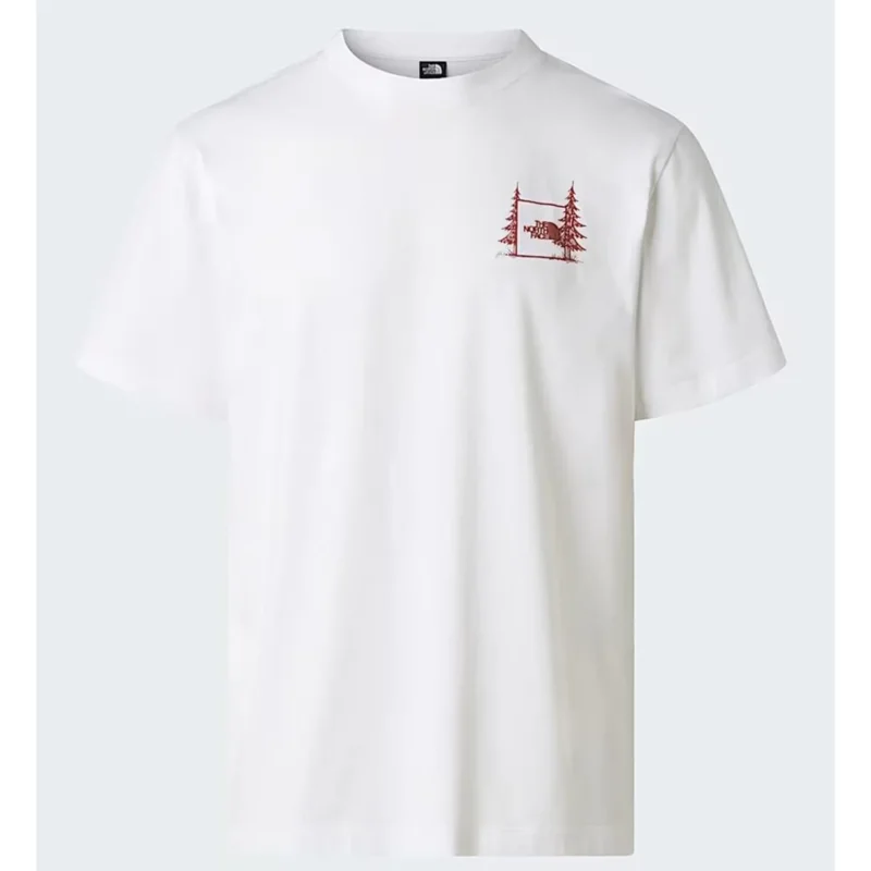 The North Face Camping Relaxed SS Unisex Tee graphic tnf white