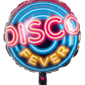 Ballon en aluminium Disco fever pour décoration de fête multicolore effet néon