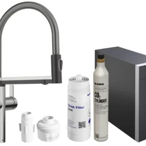 Blanco Set Trinkwasserarmatur Choice Icona Edelstahl gebürstet + Kühl- und Karbonisierungseinheit Choice.All
